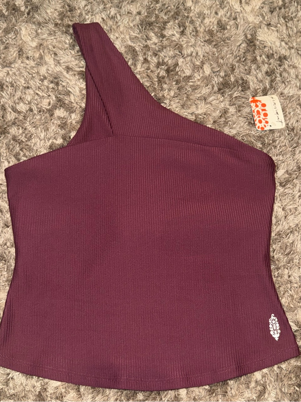 FP Movement by Free People One-Shoulder Ribbed Top - Plum